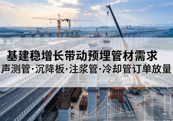 贵阳基建稳增长带动预埋监测管材需求，声测管、沉降板、注浆管订单持续放量